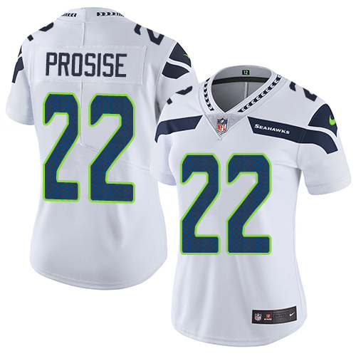 2019 Women Seattle Seahawks 22 Prosise white Nike Vapor Untouchable Limited NFL Jersey